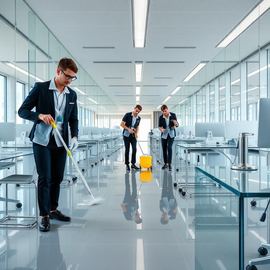 Ambiente FM operative carrying out commercial cleaning