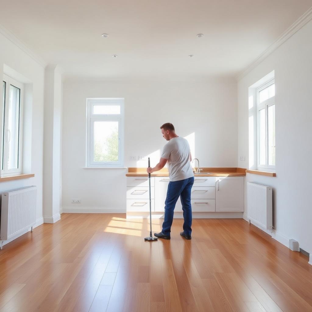 Ambiente FM operative carrying out end-of-tenancy cleaning