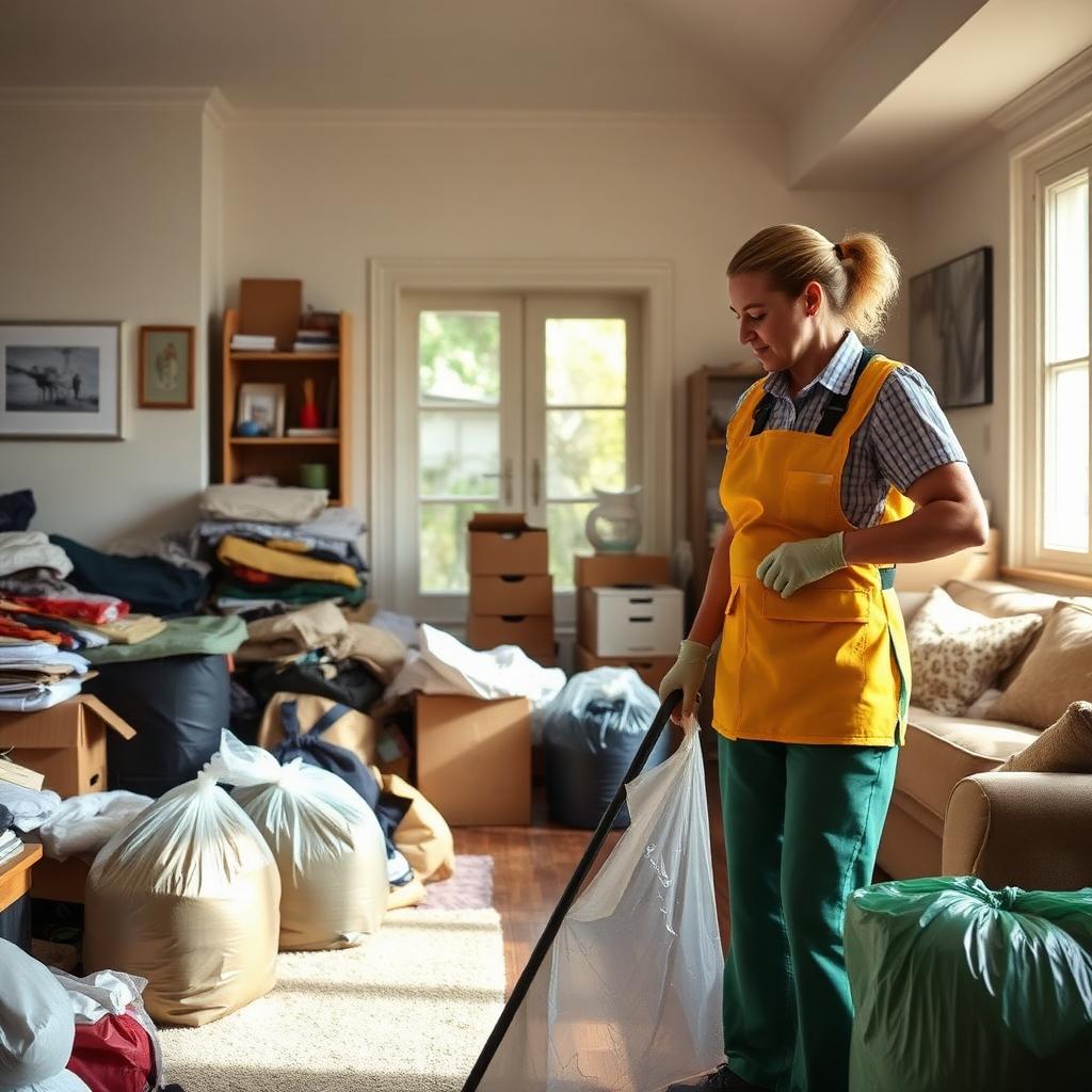 Ambiente FM operative carrying out hoarders cleans